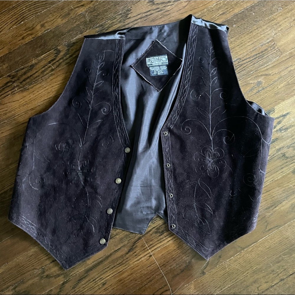 Plus size leather vest